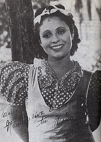 Rita Montaner en 1938durante el rodaje de El romance del palmar