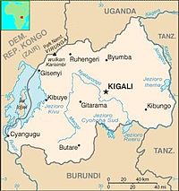 Karte von Ruanda
