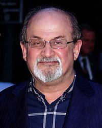 Salman Rushdie na imprezie Vanity Fair na Festiwalu Filmowym Tribeca na Manhattanie w 2012 r.