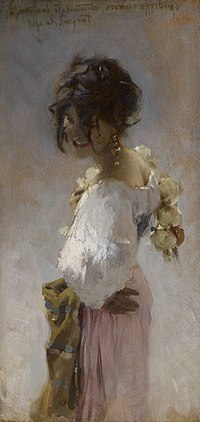 Jeho oblíbený model: Rosina Ferrara. Jiný malíř ji popsal jako "Rosinu s pletí tawney, s očima pantera, podobnou elfce, nejdivočejší a nejosvícenější ze všech divokých stvoření na divokém ostrově Capri". Sargent ji v roce 1878 namaloval desetkrát.