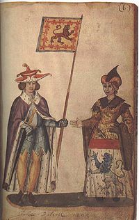 Johnas Balliolis ir jo žmona.