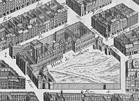 1734年、パリのオテル・ドゥ・ソワソンのデッサン。