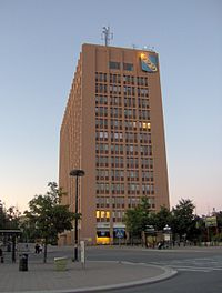 "Budova Tureberg" je sídlem místní samosprávy obce Sollentuna.