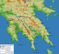 Karte des antiken Sparta
