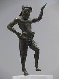 Socha satyra v Athénském archeologickém muzeu