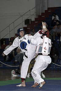 Taekwondo-ottelu.
