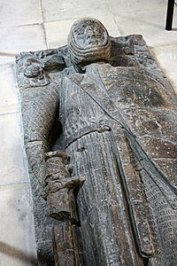 Epitaf nad hrobem Williama Marshala v Temple Church, Londýn