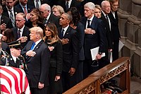 The Carters ved præsident George Bushs statsbegravelse i december 2018