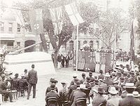 HMS Siriuksen ankkuri Macquarie Placessa, Sydneyssä, 1907.  