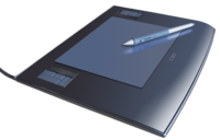 Wacom-tablet med stylus