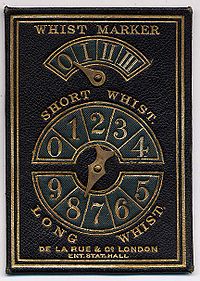 Whistová značka z 19. století od britské tiskárny British Print Co. De La Rue