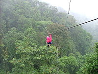 Zip-lining în Costa Rica