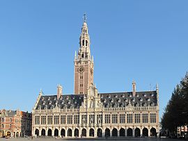 Leuven, biblioteca universitară.