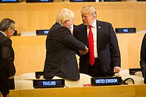 Johnsono susitikimas su prezidentu Donaldu Trumpu Jungtinėse Tautose, 2017 m. spalio mėn.