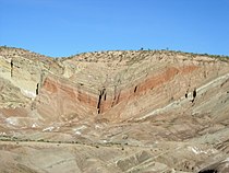 Rainbow Basin Syncline près de Barstow, Californie, États-Unis