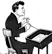 Karikatura dirigenta Waltera