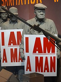 Statues of sanitation workers on strike