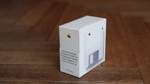 Play media file Apple Double-Sided Floppy Disks with Rainbow Logo