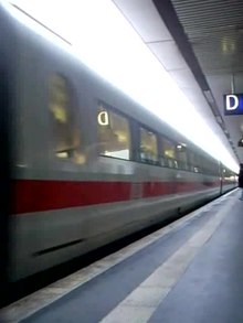 Play media file Video of an ICE 1 arriving in Hannover