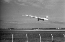 The Concorde on 2 March 1969 with the start to the maiden flight of the airport Toulouse-Blagnac