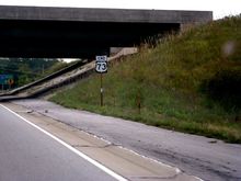 Antiguo extremo sur de la US-73 en la I-435 en Kansas City.  