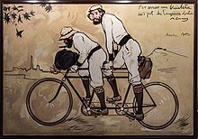 Ramon Casas i Pere Romeu en un tàndem , painting by Ramon Casas i Carbó from 1897