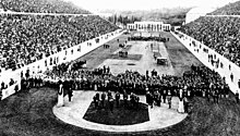 Slavnostní zahájení na stadionu Panathinaiko