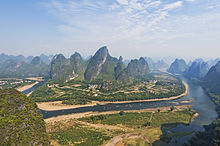 Tower karst landscape in Guilin, South China, 2011