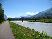 The Rhine as a border river to Switzerland