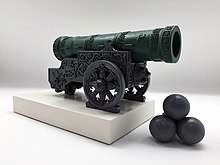 Et færdigt 3D-udprint af en kanon  