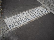 The 48th parallel as a mosaic pavement