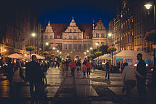Green Gate at the Long Market by night