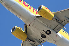 Pogled na letalo Boeing 737-700 v obliki načrta