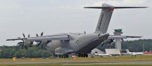 Prototype lands at the Farnborough ­International Airshow (2010)