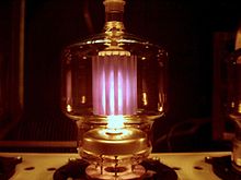 Transmitter tube in operation