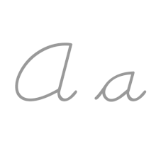 "A" rašymas kursyvu