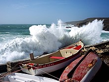 Stormy sea in Pors-Loubous (Plogoff, Finistère)