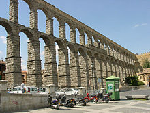 The Roman aqueduct in Segovia