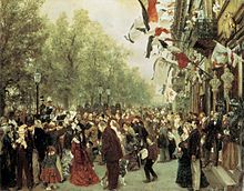 Departure of King Wilhelm I for the army on July 31, 1870