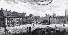 Alexanderplatz, 1796 (in the middle the Königsbrücke with the colonnades)