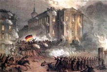Street fighting during the March Revolution of 1848