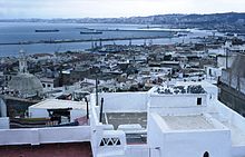 Kasbah, world cultural heritage since 1992: on the left Ibn-Fares-Mosque, from 1850 to 1960 Great Synagogue Rabbi Bloch