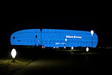 Allianz Arena blue glow