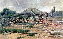 AMNH 5753 in einer Charles R. Knight-Lebenswiederherstellung.