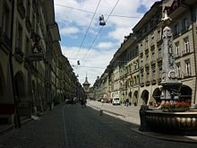 Altstadtgasse in the direction of Zytglogge