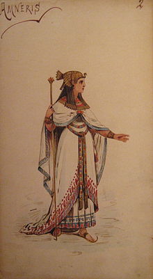 "Amneris", "La Scala" premjeros kostiumų dizainas (1872 m.)