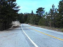 L'Angeles Crest Highway, Californie.