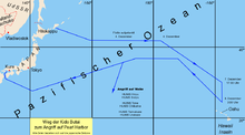 Path of the Kidō Butai to the Attack on Pearl Harbor