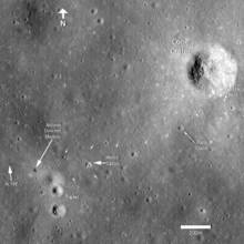 Una foto posterior del LRO del lugar de aterrizaje del Apolo 14  