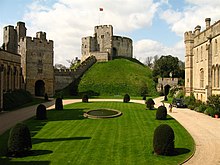 The motte, which was converted into a stone castle, is the historical core of the castle.